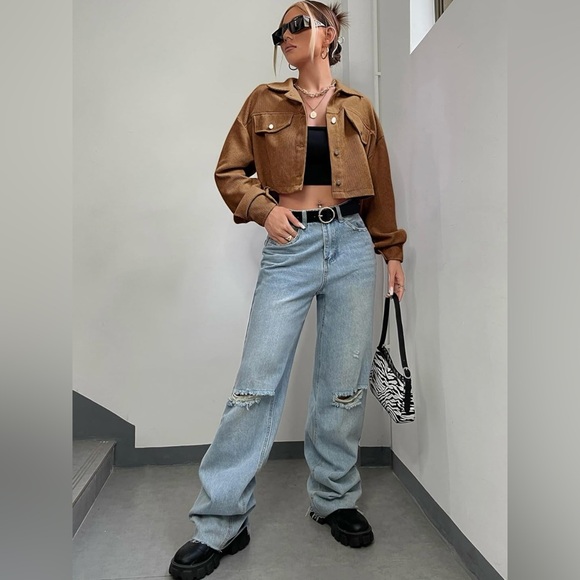 NWOT! Crop Corduroy Jacket - Picture 2 of 5